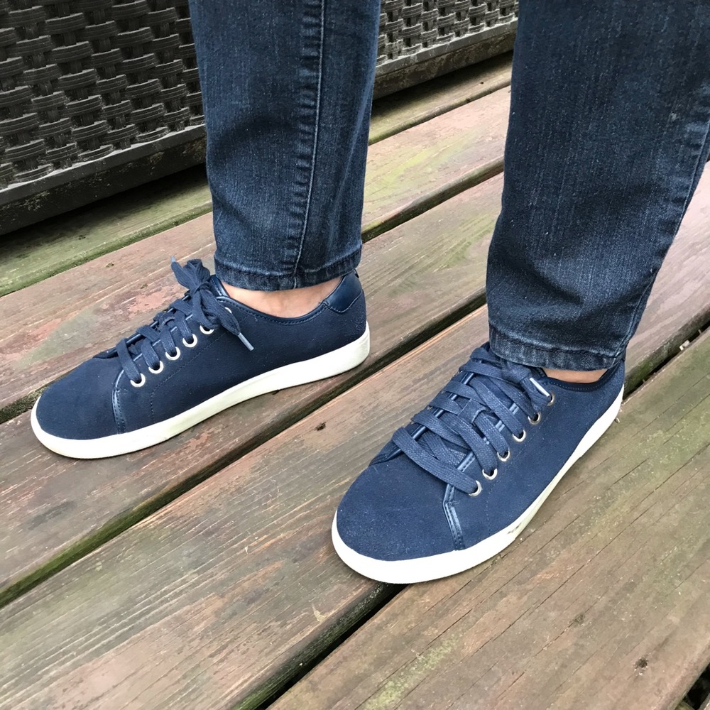 Vionic Brinley Navy Suede Lace Up Sneaker | Sz 6.5